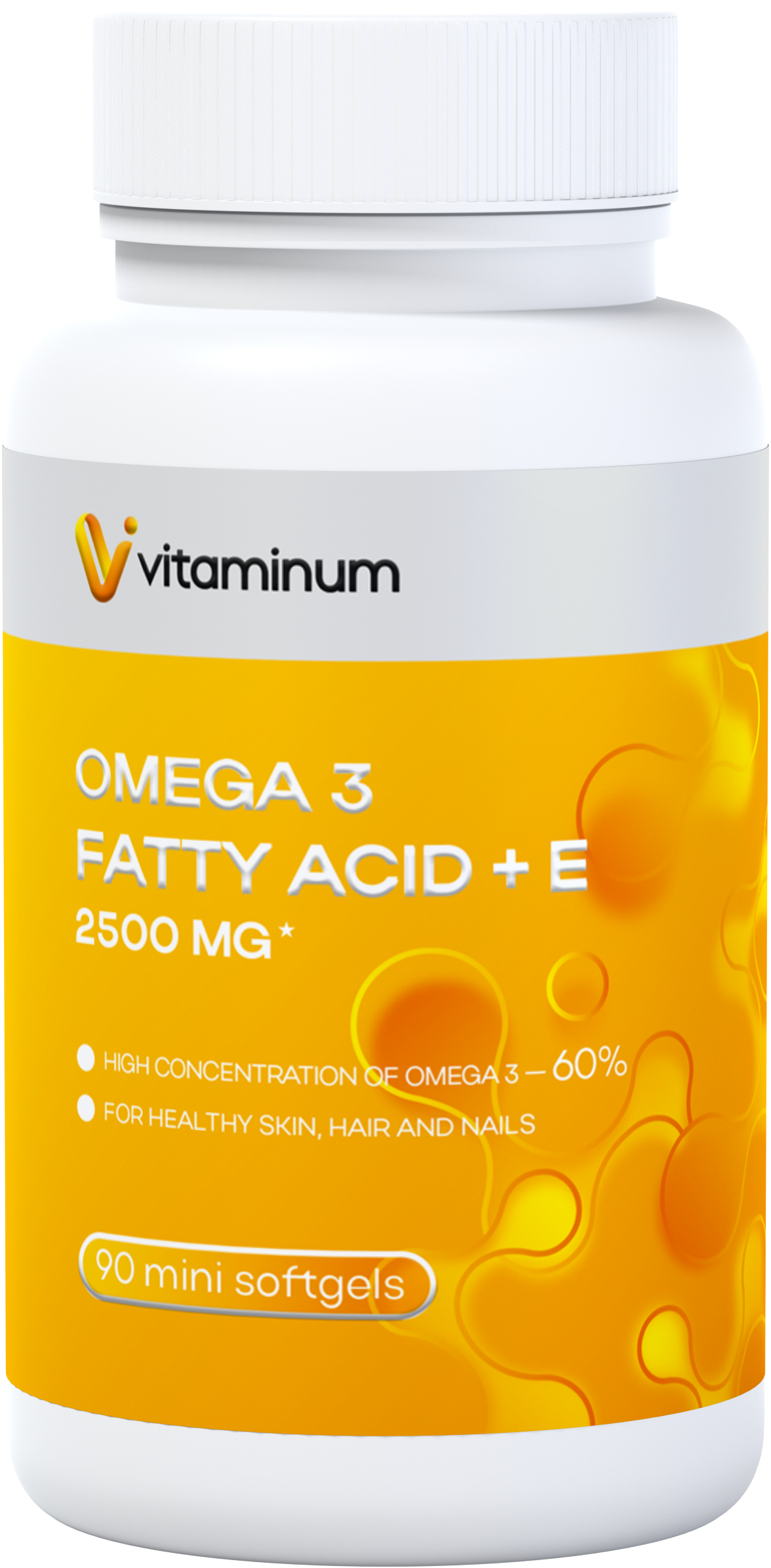  Vitaminum ОМЕГА 3 60% + витамин Е (2500 MG*) 90 капсул 700 мг   в Лысьве