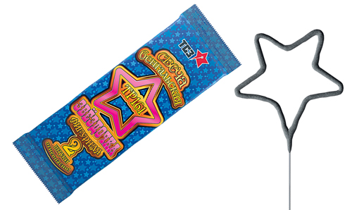  Бенгальские свечи фигурные 2 шт "Звездочка"  в Лысьве